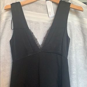 Black v neck mini dress